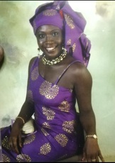 Akua in her trademark African fashion