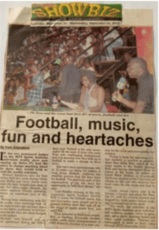 Press cutting of Soccer Academy eviction show