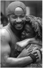 Columbus Short is chaperoned by Akua