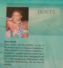 Event brochure with Akua as host