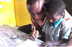 Akua's NGO team teaching